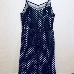 Black & White Polkadot High-Low Tank Dress